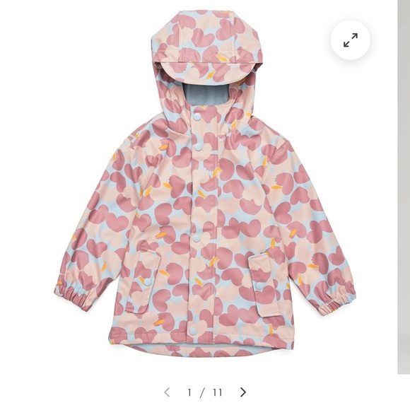 Snapperrock Apple Love Recycled Lined Raincoat - Picture 5 of 16